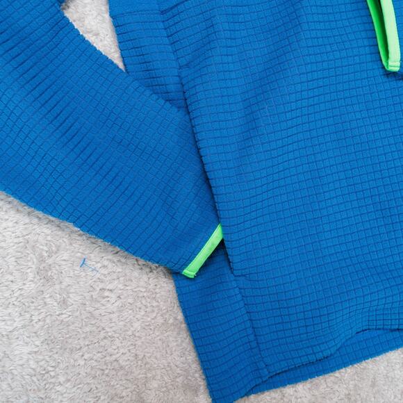 Lands End Blue and Green Full Zip Grid Fleece Jacket Mens Size L NWT - Picture 14 of 14